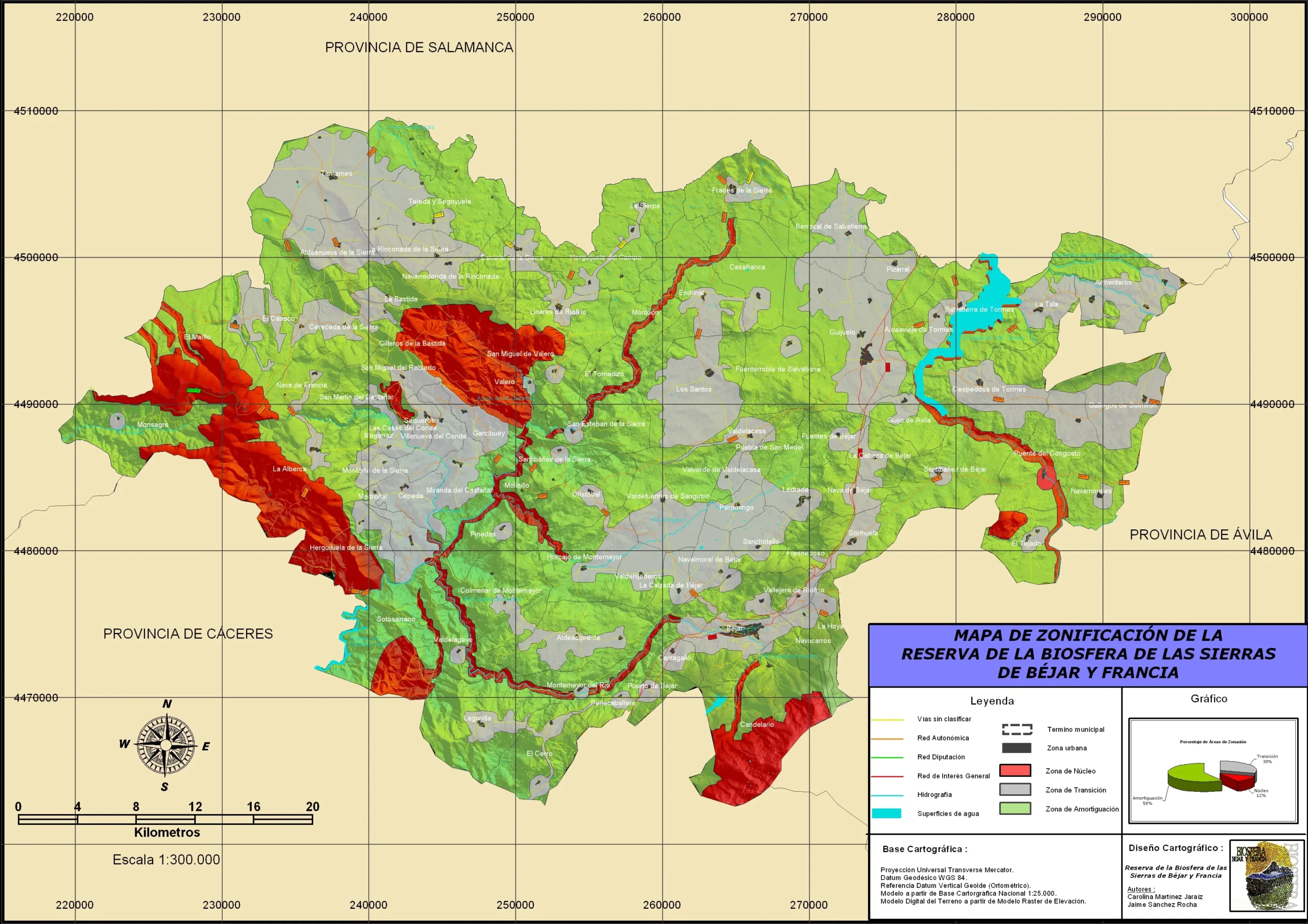 mapa Reserva de la Biosfera sierra de francia